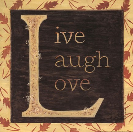 Framed Live Laugh Love - Border Print