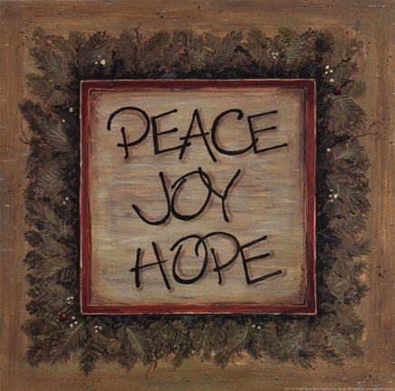 Framed Peace Joy Hope Print