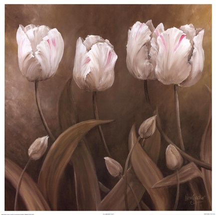Framed Sepia Tulips II Print