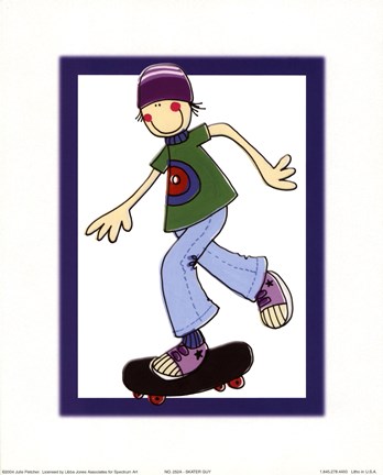 Framed Skater Guy Print