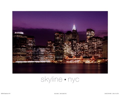 Framed Skyline NYC Print