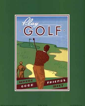 Framed Play Golf Print