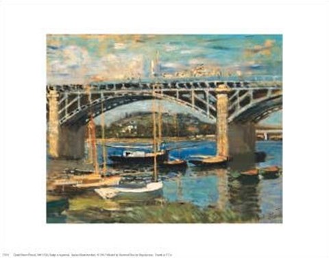 Framed Bridge at Argenteuil (bridge center) Print