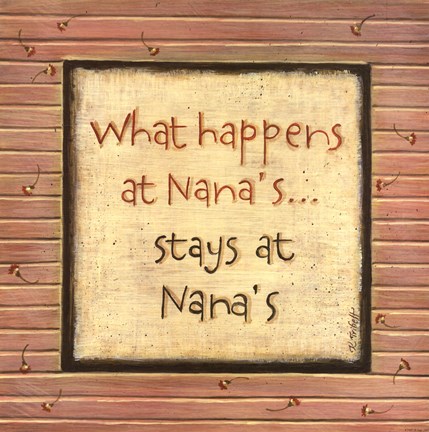Framed What Happens at Nana&#39;s Print