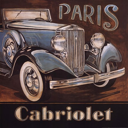 Framed Paris Cabriolet Print