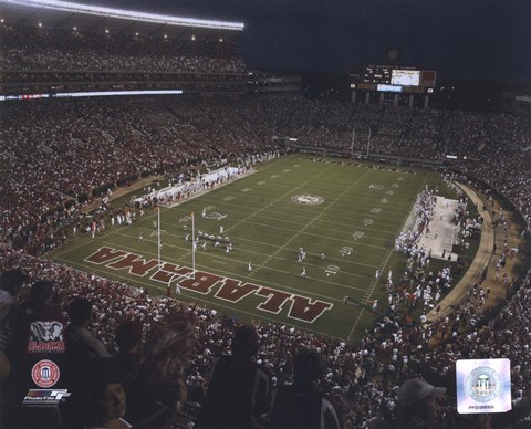 Framed Bryant-Denny Stadium, 2007 - The University of Alabama Print