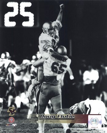 Framed Doug Flutie Boston College Action Print