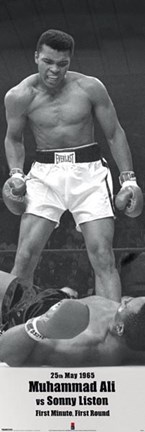 Framed Muhammad Ali - 1965 1st Round Knockout Against Sonny Liston - Door Print