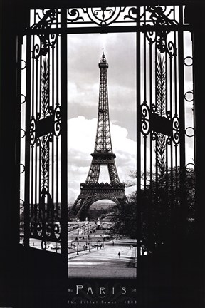 Framed Eiffel Tower 1909 Print