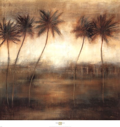 Framed Five Palms Print