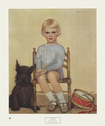 Framed Boy with Dog Print