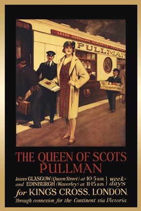 Framed Vintage Travel - Queen Of Scots Print