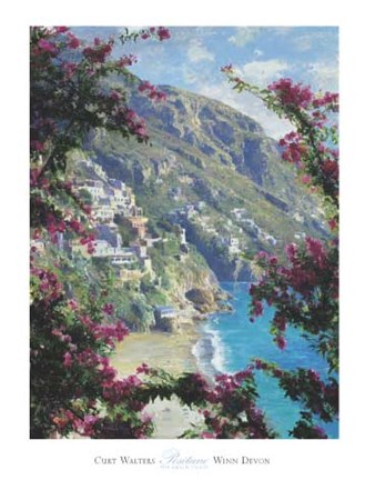 Framed Positano, The Amalfi Coast Print