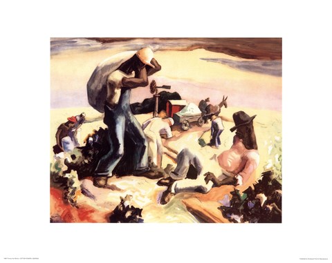 Framed Cotton Pickers Print