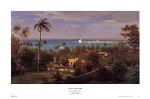 Framed Bahamas Harbour 1882 Print