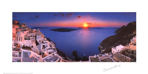 Framed Sunset in the Mediterranean Print