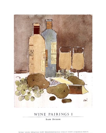 Framed Wine Pairings I Print