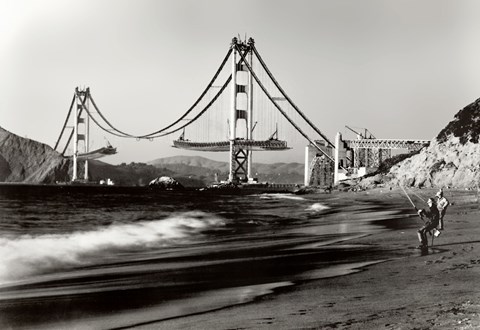Framed Golden Gate Fishermen, S.F. Print