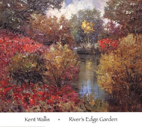 Framed River&#39;s Edge Garden Print