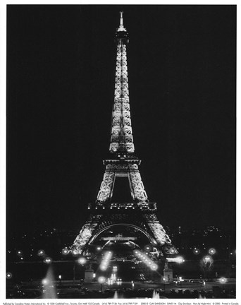 Framed Paris By Night Print