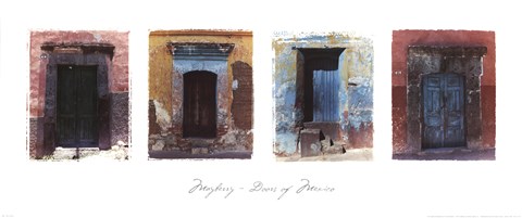 Framed Doors of Mexico Print