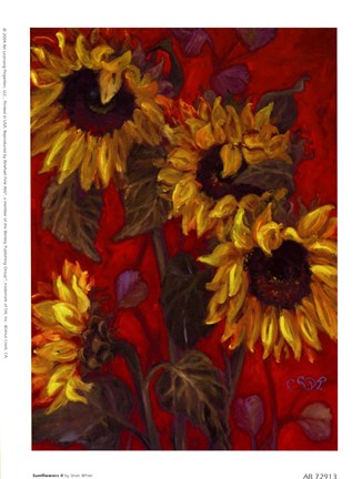 Framed Sunflowers II Print