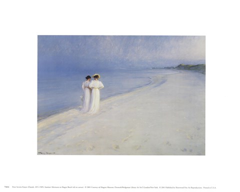 Framed Summer Afternoon On Skagen Beach Print