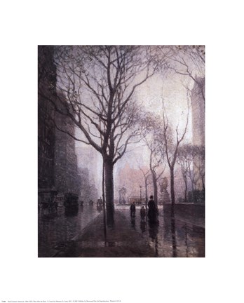 Framed Plaza After the Rain Print