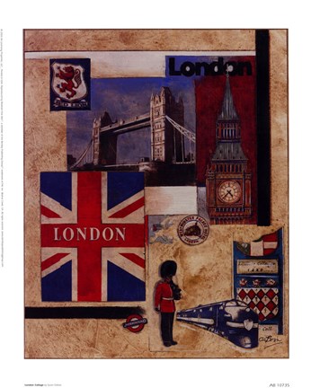 Framed London Collage Print
