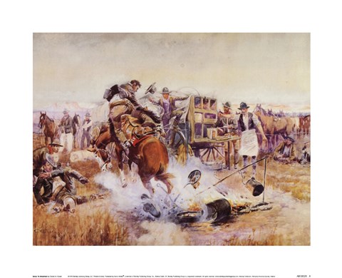 Framed Bronc To Breakfast Print