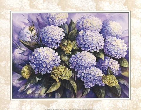 Framed Blue Hydrangea Print