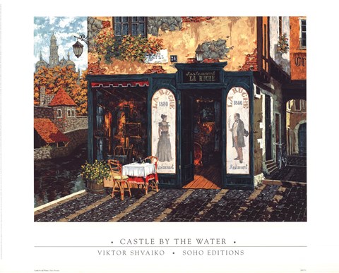 Framed Castle By The Water Print