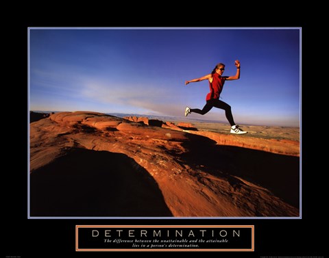 Framed Determination - Runner Print