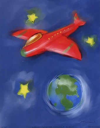 Framed Space Plane Print