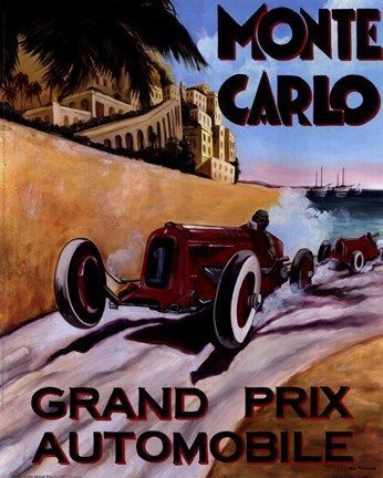 Framed Monte Carlo Grand Prix Print