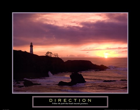 Framed Direction - Lighthouse Print