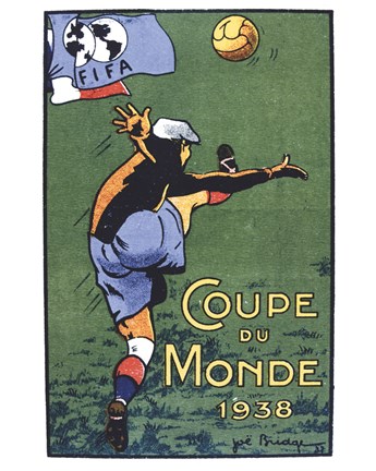Framed Coupe Du Monde 1938 Print