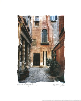 Framed Venice Courtyard Print