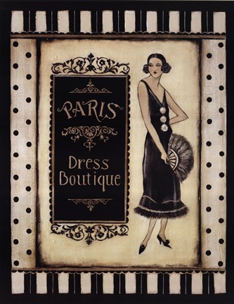 Framed Paris Dress Boutique Print
