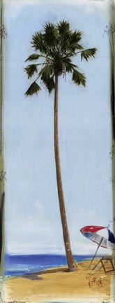 Framed Seaside Palm Tree Print