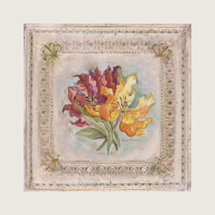 Framed Victorian Panel-Lilies Print