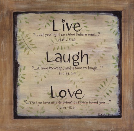 Framed Live Laugh Love Print