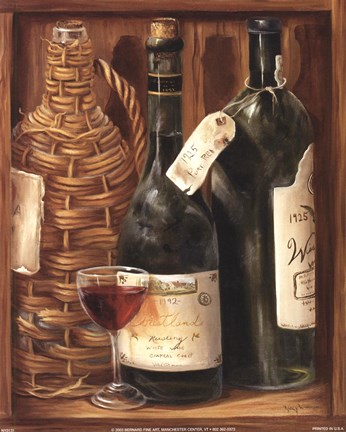 Framed Wine Cabinet III Print