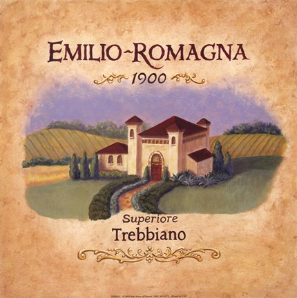 Framed Emilio-Romagna Label Print