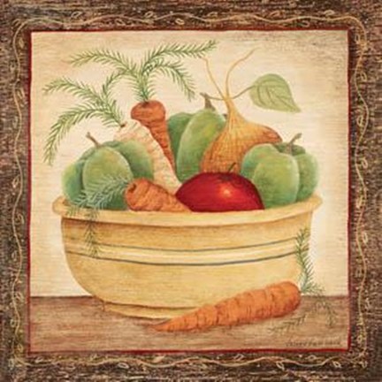 Framed Vegetable Bowl IV Print