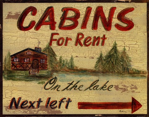 Framed Cabin Rentals Print