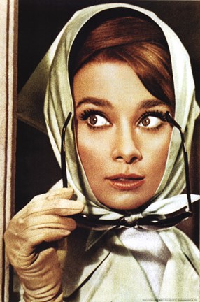 Framed Audrey Hepburn - Color Print