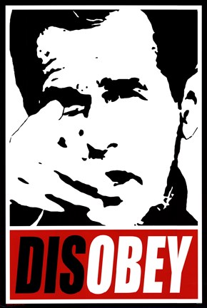 Framed Disobey - Bush Print