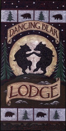 Framed Dancing Bear Lodge Print