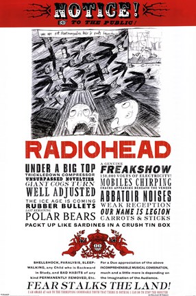 Framed Radiohead - Fear Print